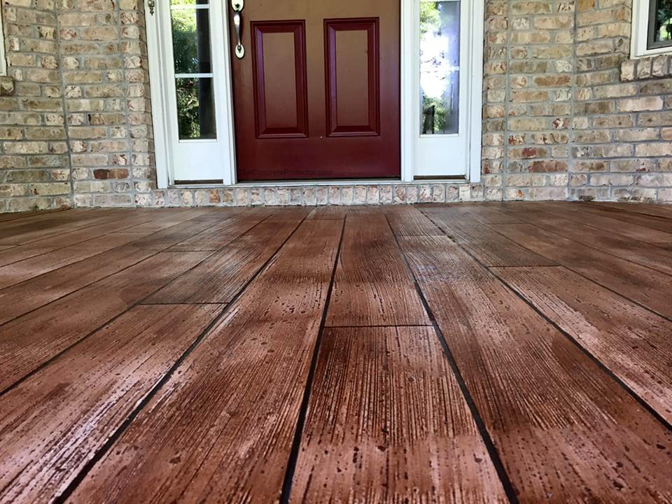 Porch and entry concrete staining